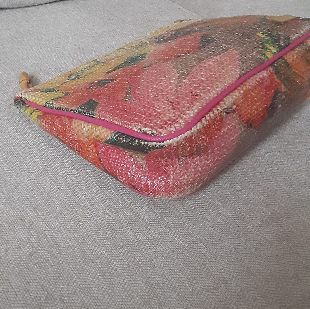 Stephanie Johnson Multi Color Print Straw Clutch - image 6